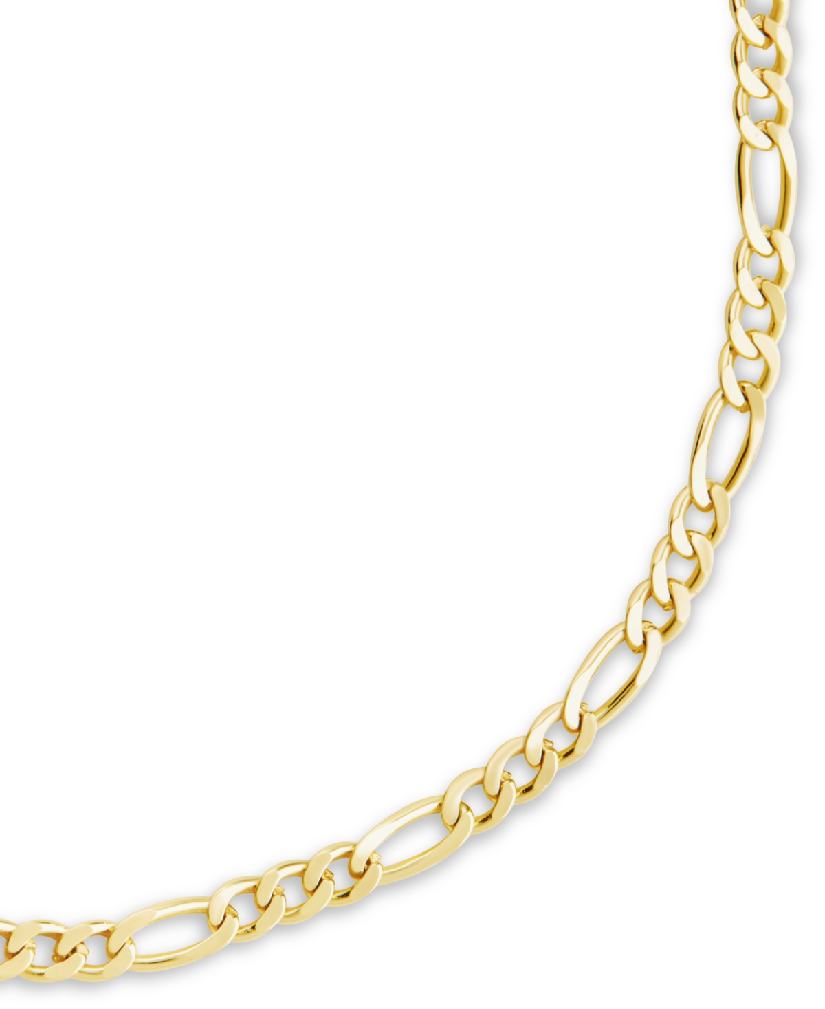 Sterling Forever Sterling Silver Figaro Chain Bracelet In Gold