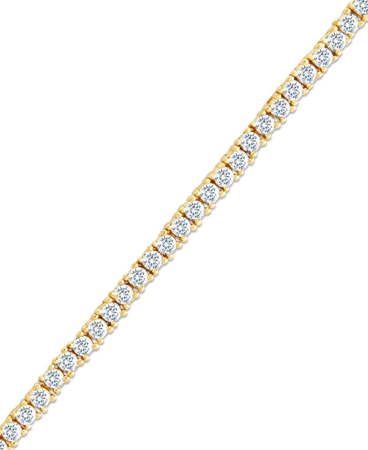 Sterling Forever Mirabell Cubic Zirconia Tennis Bracelet In Gold