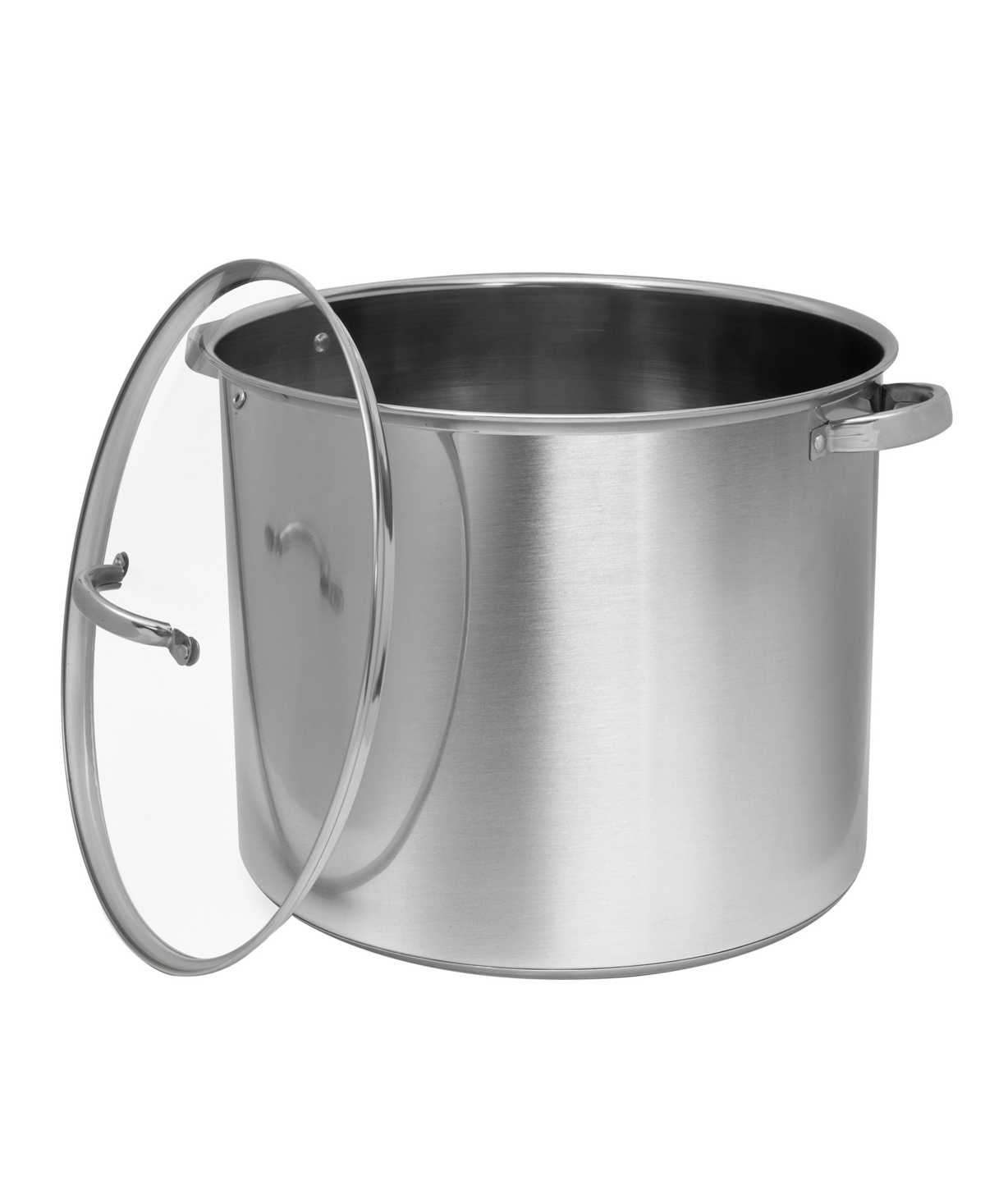 Sedona Kitchen Stainless Steel 27-quart Stock Pot With Glass Lid In Silver