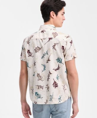 Men's Orion Leaf Short-Sleeve Button-Up Shirt, Macy's Exclusive
