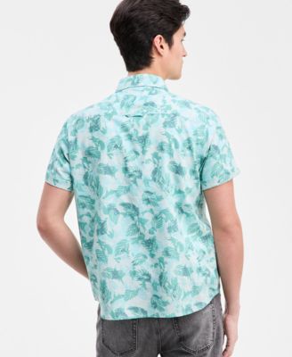 Men's Forest Leaf Short-Sleeve Button-Up Shirt, Macy's Exclusive
