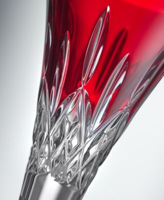 Lismore Red Toasting Flute, Set of 2