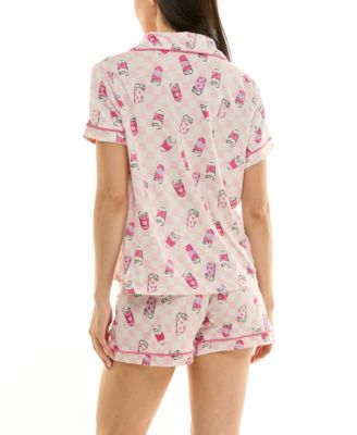 Women's Printed Top and Shorts Set