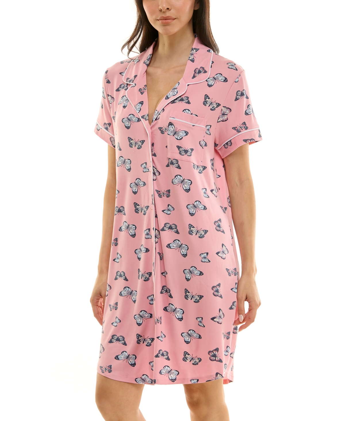 Derek Heart Women's Printed Sleepshirt In Pink