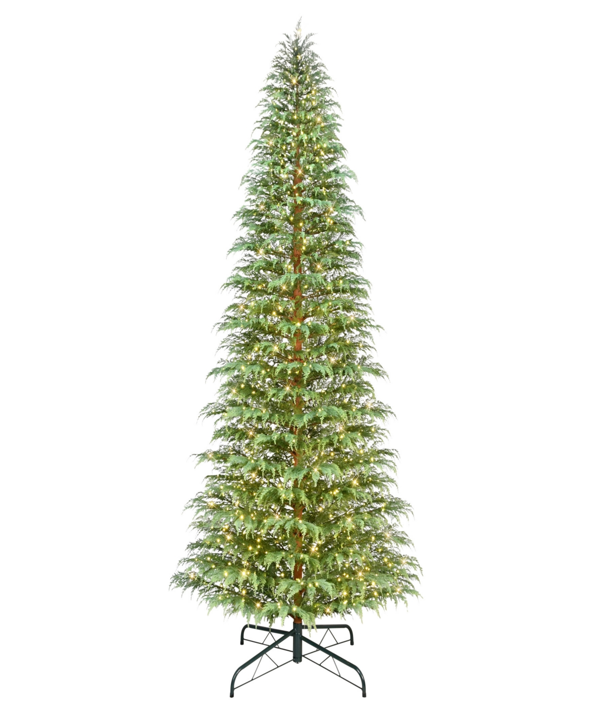 Puleo 12' Pre-lit Artificia Cypress Christmas Tree In Green