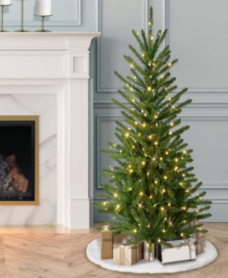 Puleo 4.5' Pre-Lit Artificial Mountain View Spruce Tree