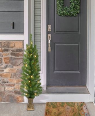 Puleo 3.5' Artificial Pre-Lit Potted Christmas Tree