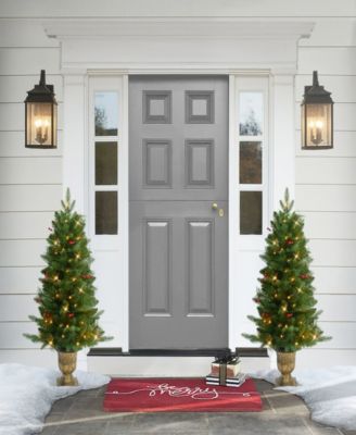 Puleo 3.5' Artificial Pre-Lit Potted Oregon Fir Tree