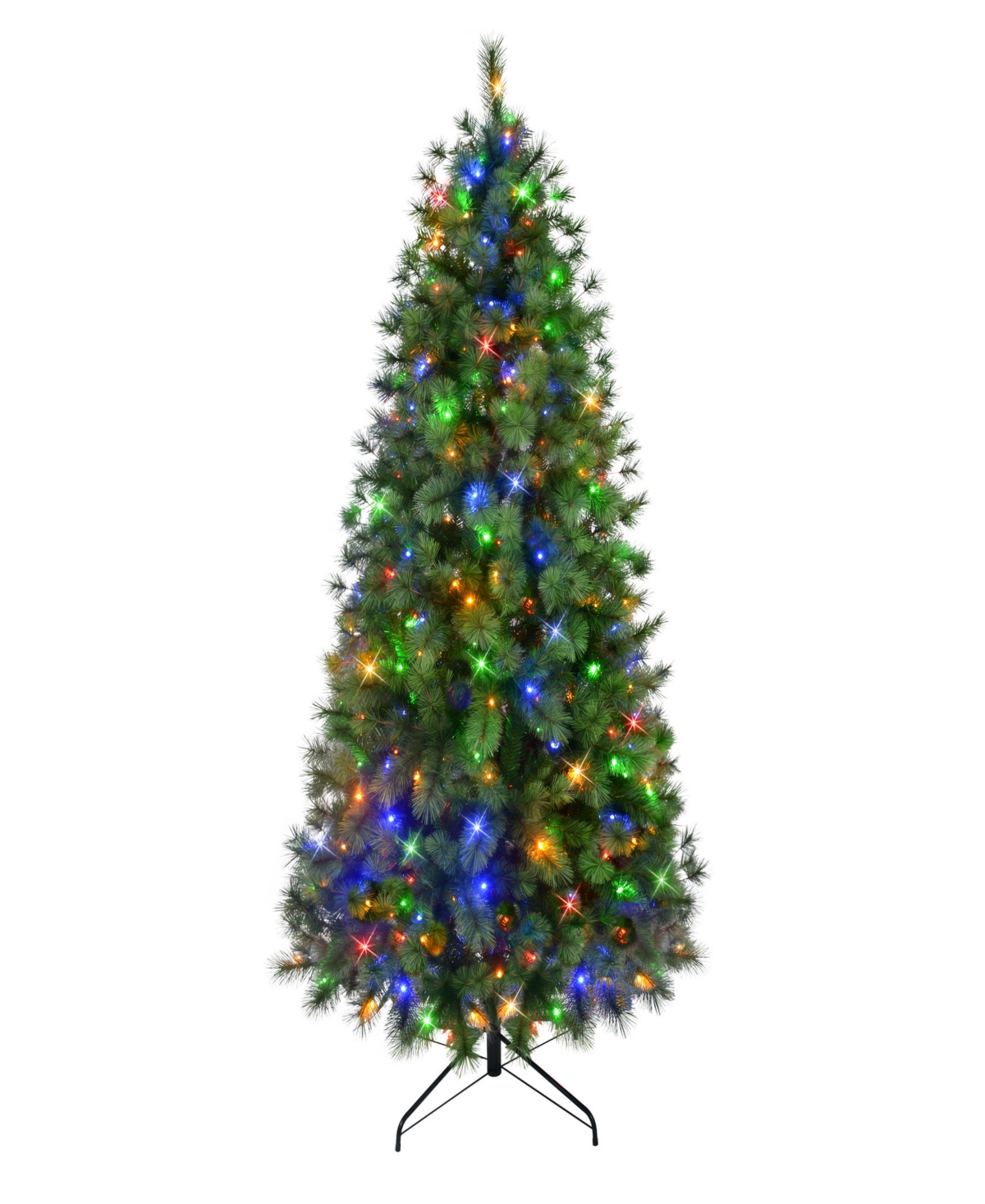 Puleo 7.5' Pre-lit Artificial Colorado Pine Christmas Tree With Dual Function Led Lights In Green