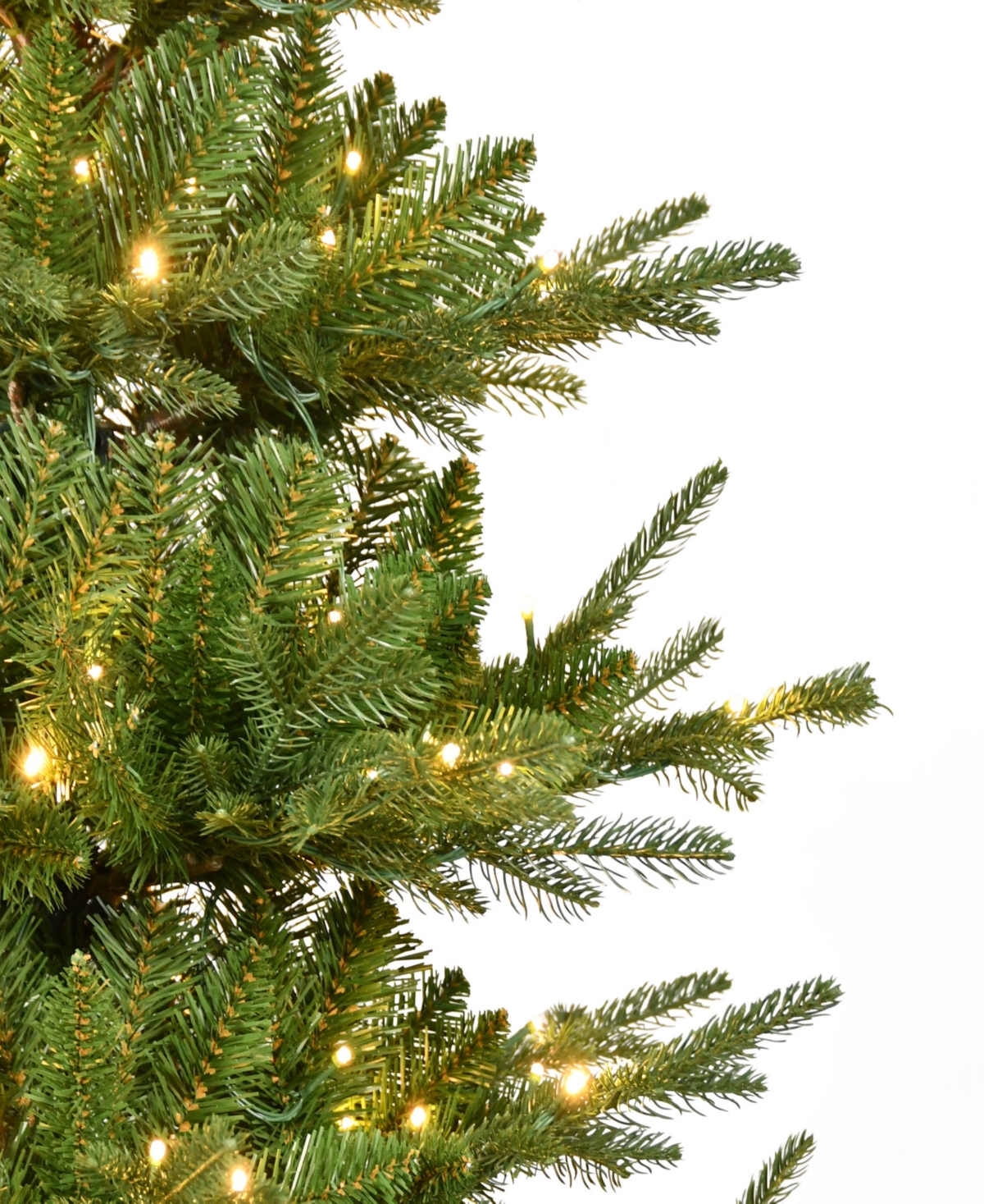 Puleo 7.5' Pre-lit Artificial Slim Hillside Spruce Tree In Green