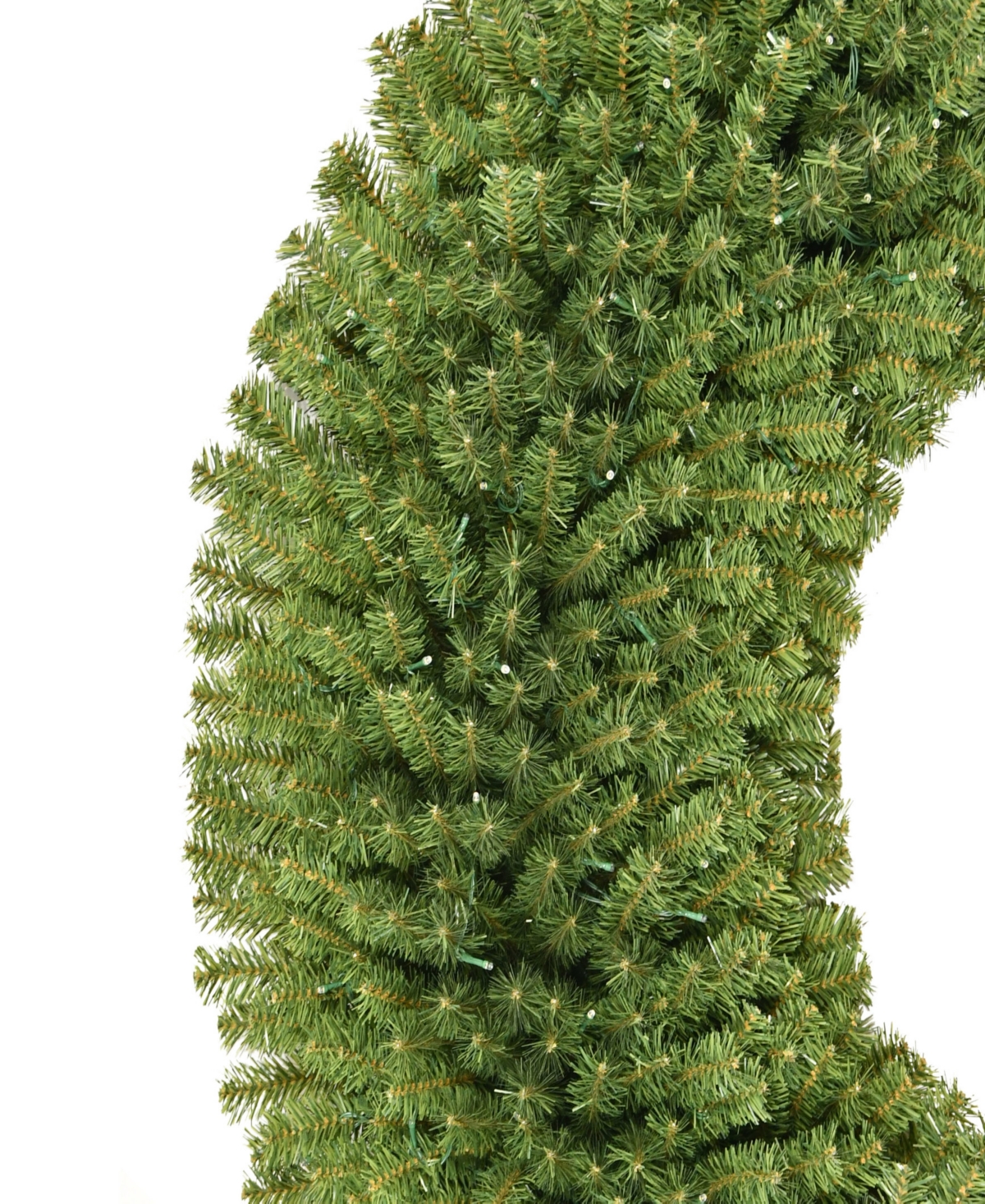 Puleo 60" Pre-lit Artificial Utah Spruce Wreath With Warm White Led Lights In Green