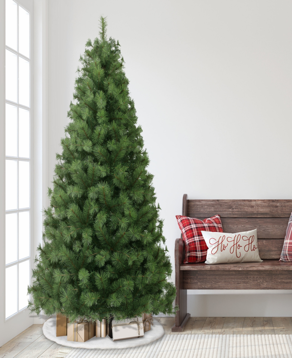 Puleo 7.5' Unlit Artificial Colorado Pine Christmas Tree In Green