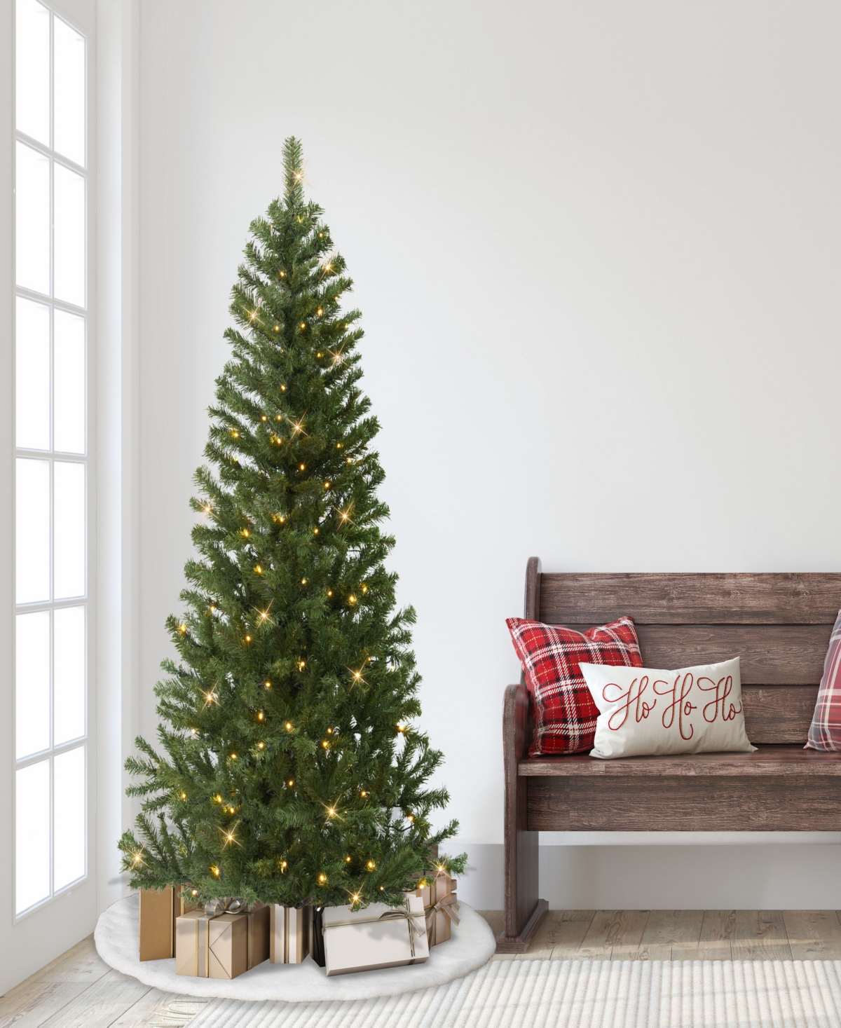 Puleo 6' Pre-lit Canadian Spruce Artificial Christmas Tree In Green