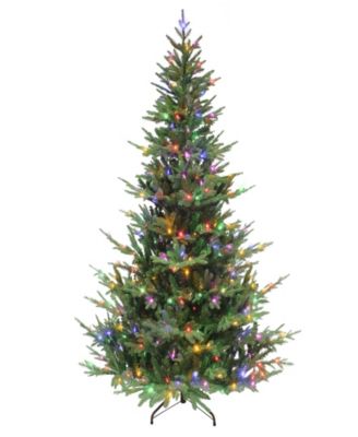 Puleo 7.5' Pre-Lit Sacramento Fir Artificial Christmas Tree