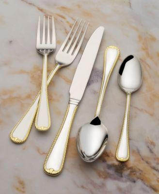 Cameo Gold 65 Pc. Flatware Set, Service for 12