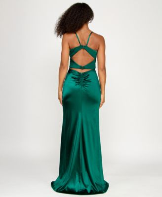 Juniors' Corset-Front Cutout-Back Gown, Created for Macy's