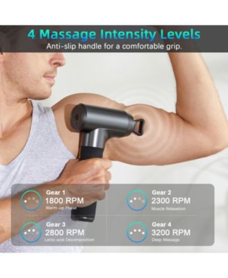 3200 RPM Massage Gun Handheld Body Massager with 8 Interchangeable Heads for Muscle Relief