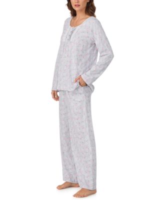 Women's Brushed Cotton Jersey Long Sleeve Pajama Set