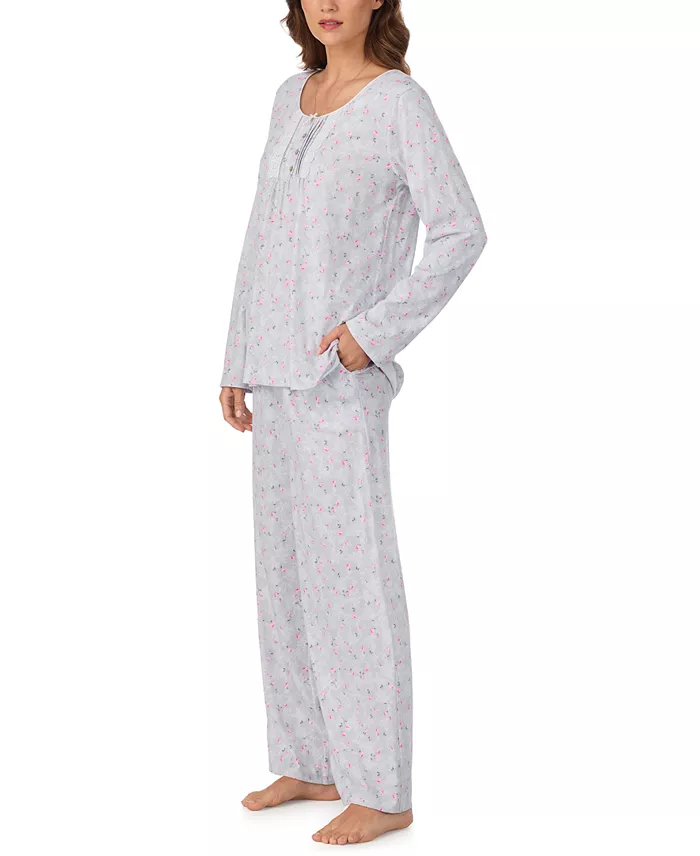 Women's Brushed Cotton Jersey Long Sleeve Pajama Set - thumbnail 7