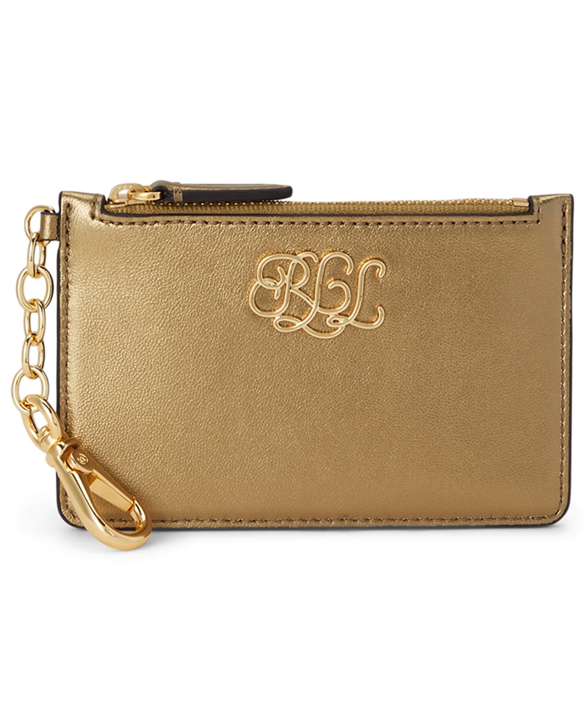 Ralph Lauren Women's Boxed Small Card Case Wallet In Gold