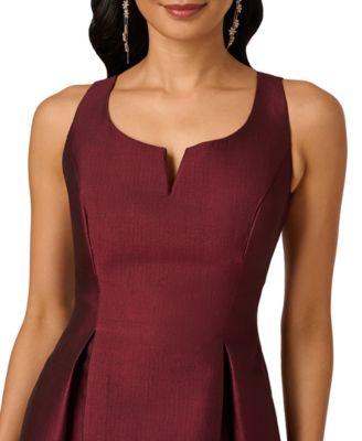 Women's Notch Scoop Neck Midi Dress