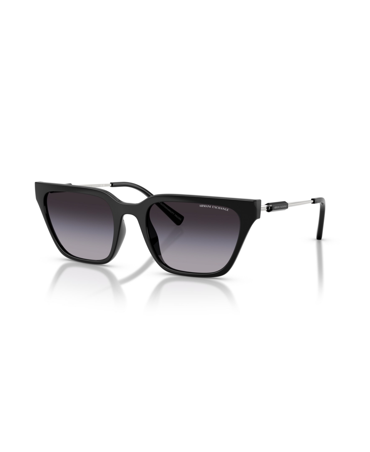 Armani Exchange Ax 4158s 81588g 55mm Womens Cat-eye Sunglasses In Black