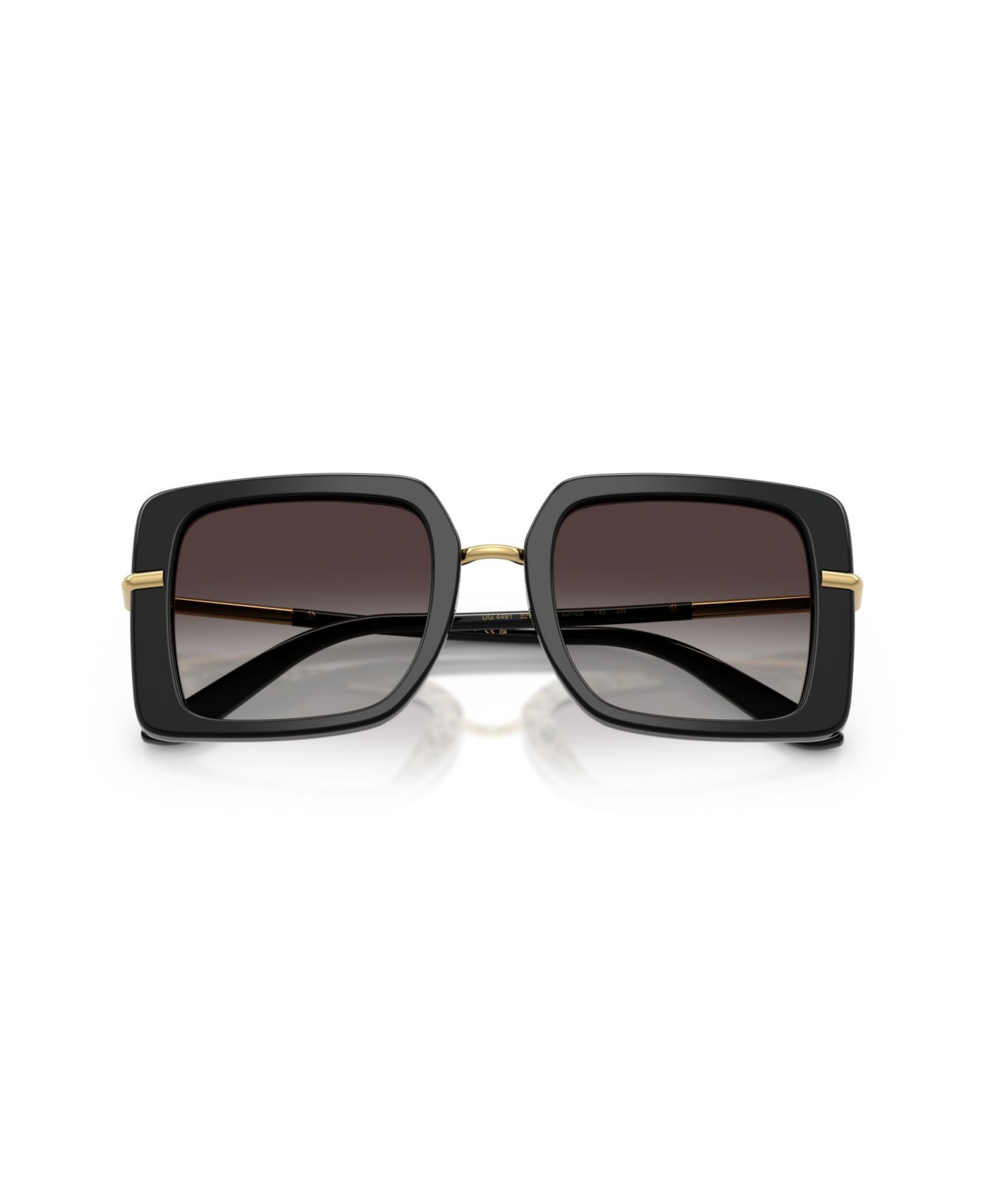 Женские солнцезащитные очки Dolce&Gabbana Square Sunglasses, DG4491, цвет: Чёрный — фото 5