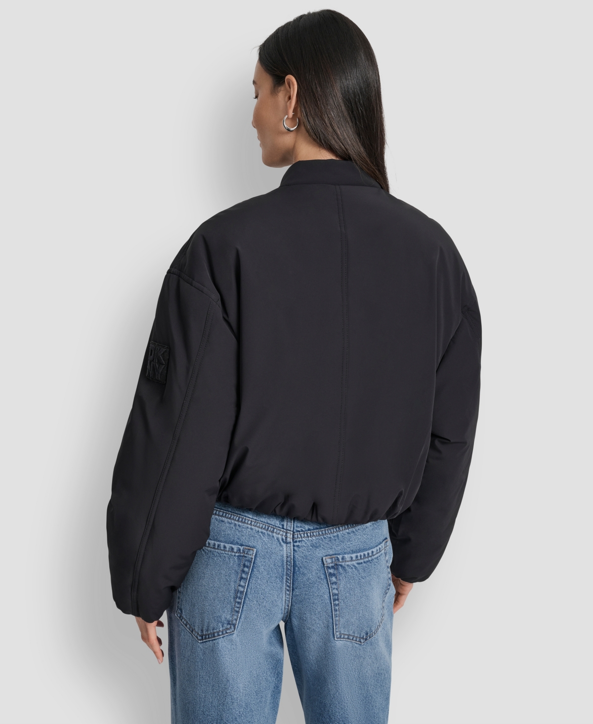 Dkny Jeans Women's Long Sleeve Bomber Jacket In Black
