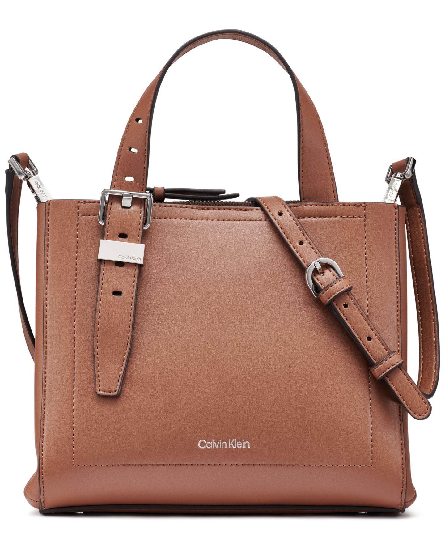Женская сумка Calvin Klein Lowen Triple Compartment Adjustable Crossbody, цвет: Карамельный — фото 1