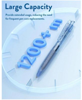 12Pack 0.5mm Quick Dry Retractable Gel Pen Set, Cute Transparent Fine Point Multicolor Note Taking Aesthetic Lnk Pens, Comfort Grip 12 Ink Colors Drawing Writing School Office Home Back To School