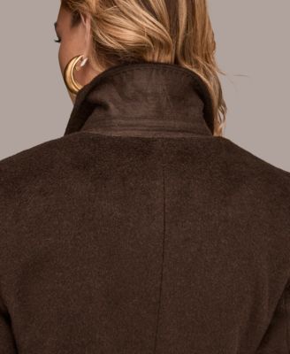 Women's Single-Breasted Stitch Trimmed Coat