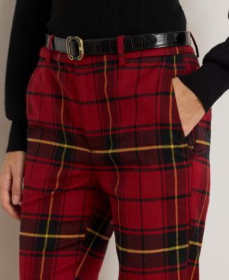 Women's Plaid Cropped Pants
