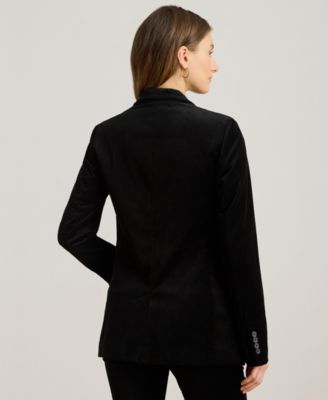Women's Long Sleeve Velvet Blazer
