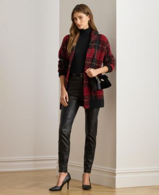 Women's Leather Skinny Ankle Pants