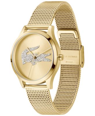 Women's Crocodelle Gold Tone Stainless Steel Mesh Bracelet Watch, 36mm