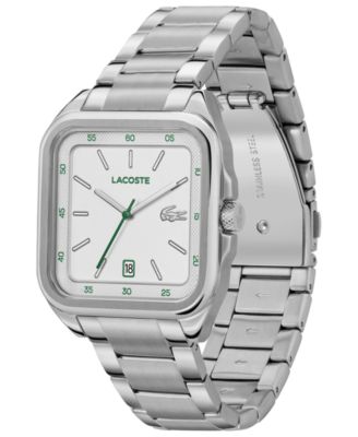 Men's Silver Tone Stainless Steel Bracelet Watch, 39mm