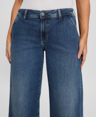 Women's Zoya Wide-Leg Faded High-Rise Jeans