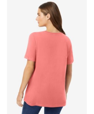 Plus Size Perfect Short-Sleeve Crewneck Tee