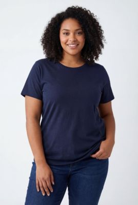 Plus Size Perfect Short-Sleeve Crewneck Tee