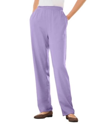 Plus Size Within 7-Day Knit Straight-Leg Pull-On Pants