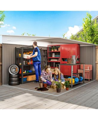 11&#39; x 9&#39; Metal Outdoor Storage Shed with Lockable Doors,