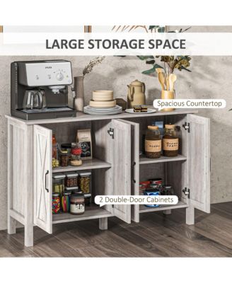 Buffet Sideboard, Bar Cabinet with Storage, Wood Grain