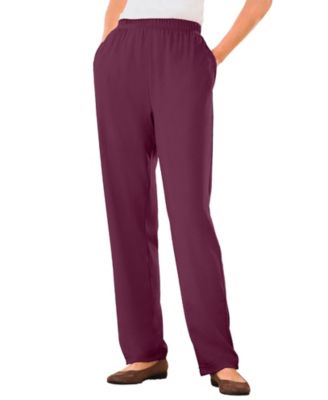 Plus Size Within 7-Day Knit Straight-Leg Pull-On Pants