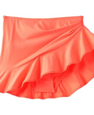 Women's Ruffle Hem Mini Swim Skirt