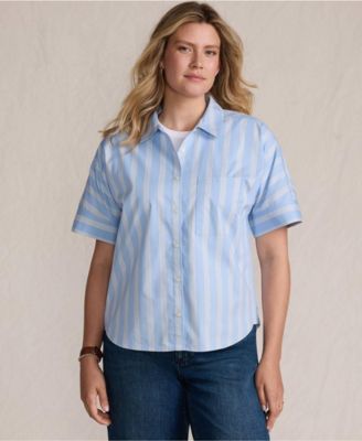 Women's Cooling Elbow Sleeve Button Front Shirt
