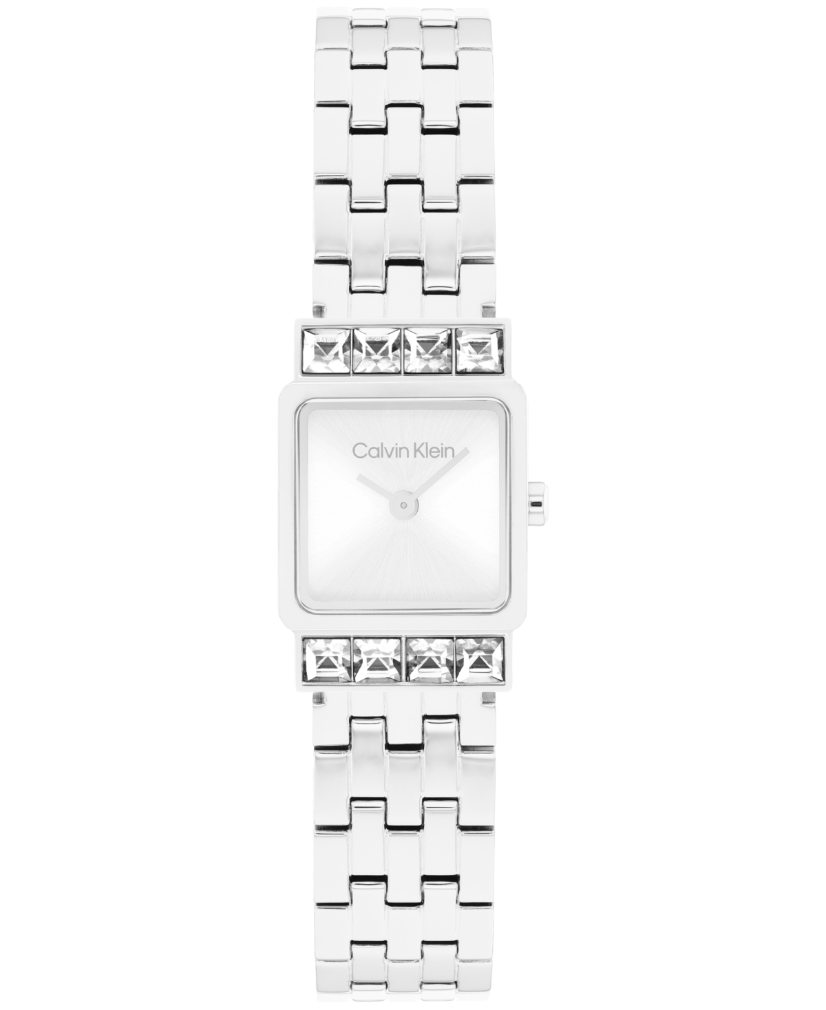 Calvin Klein Women's Poise Silver Tone Stainless Steel Bracelet Watch, 16mm In Metallic