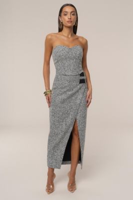 Women's Gisele Tweed Slit Skirt