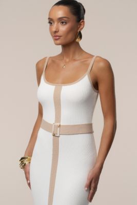 Women's Belted Cami Maxi Dress