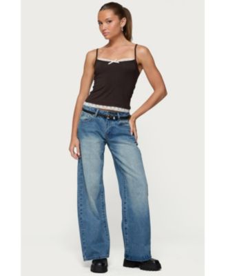 Women's Adriel Contrast Lacey Tank Top