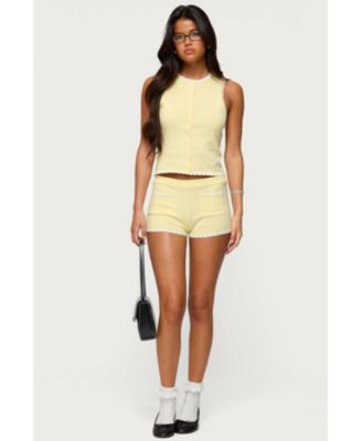 Womens Leila Scalloped Knit Tank Top